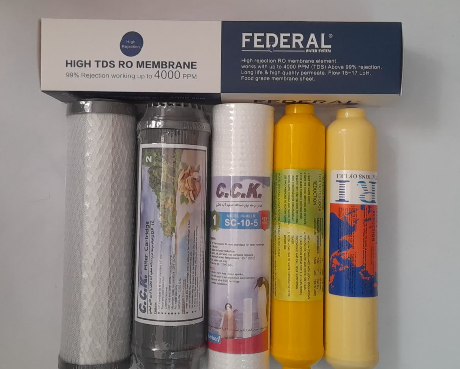 پک کامل شش فیلتر  دستگاه تصفیه آب خانگی